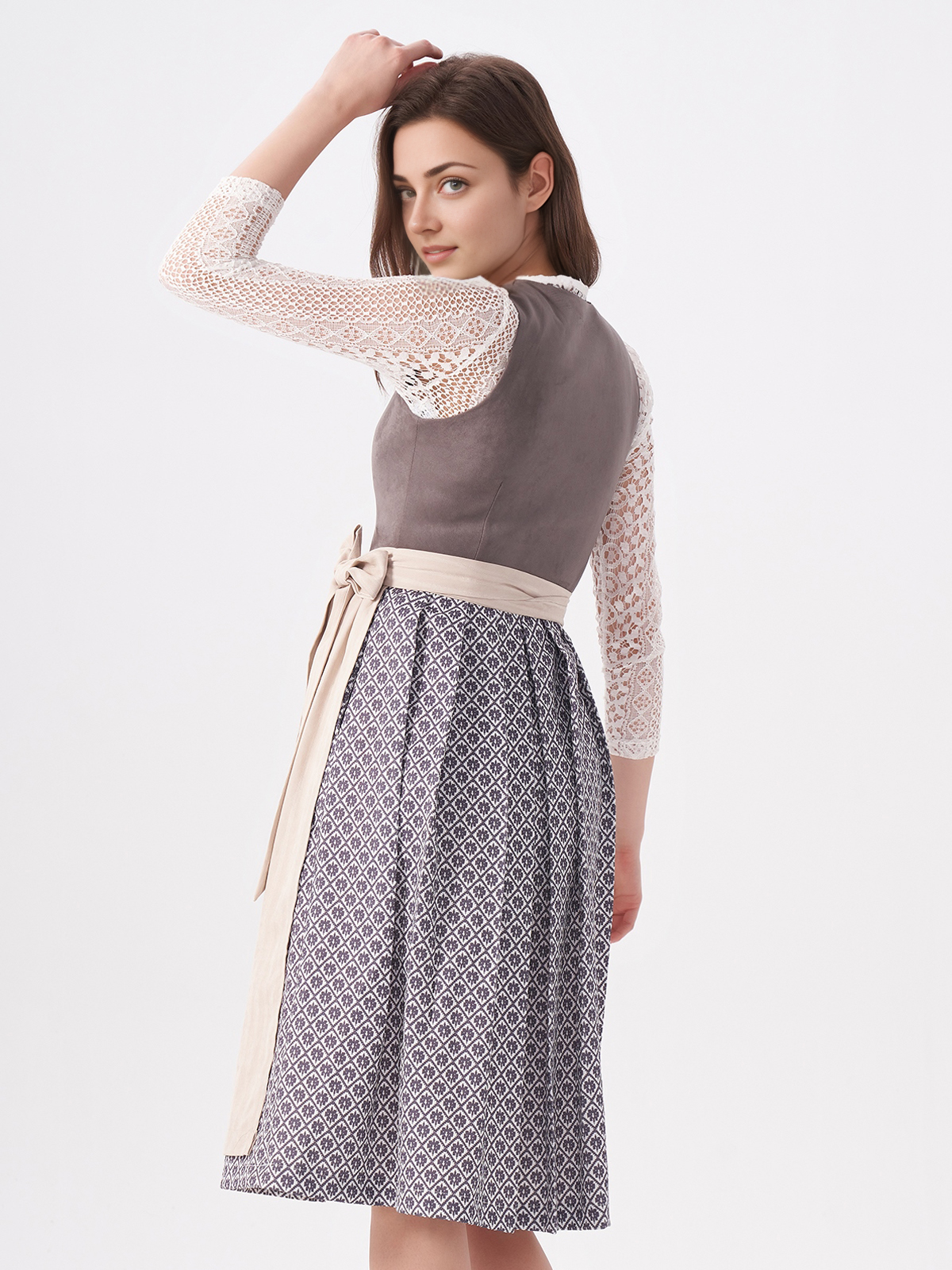 Modernes graues Dirndl von Ehreer