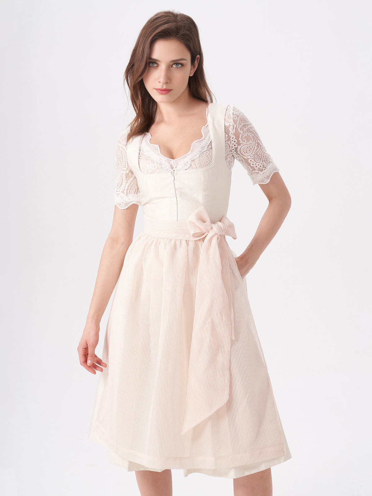 Dirndl Rock und Mieder getrennt in Beige