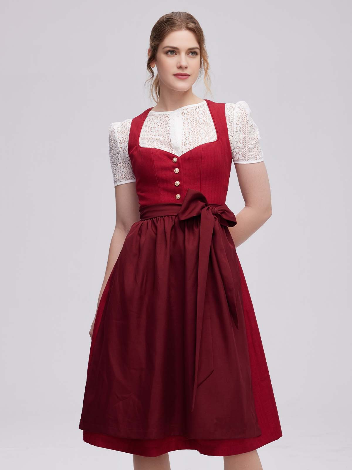 Dirndl Samt Rot