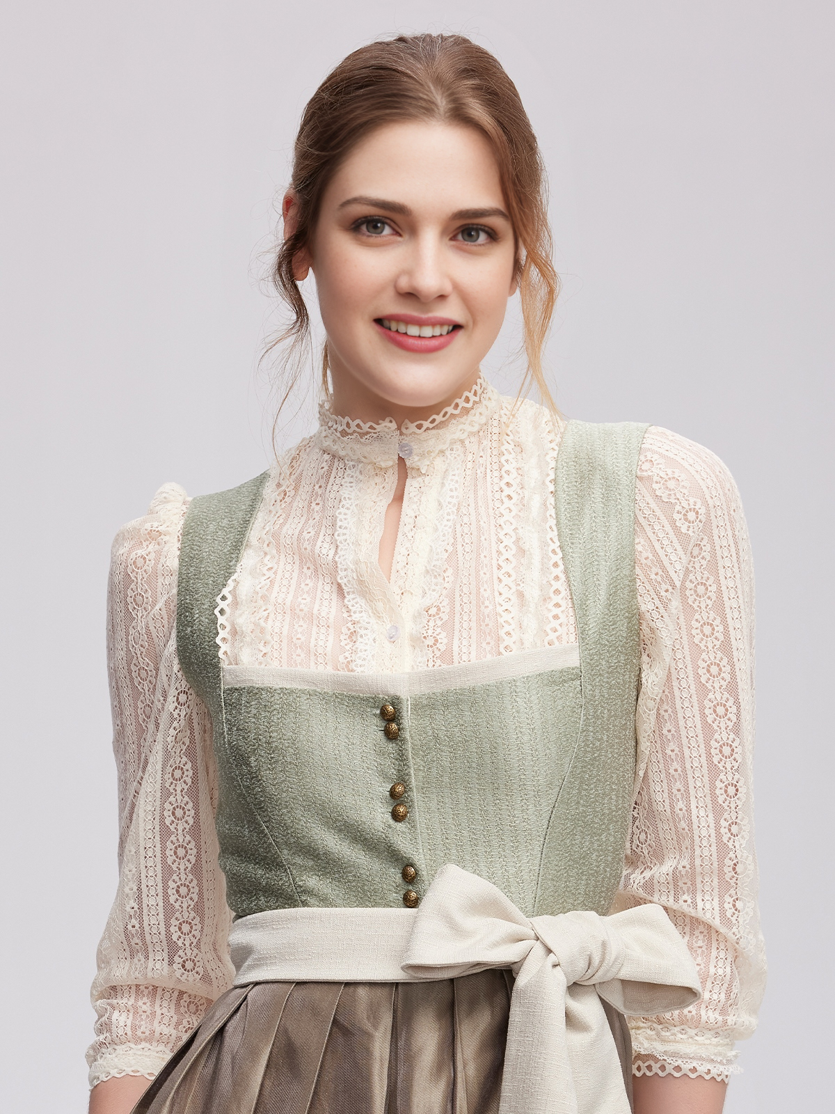 Dirndl in Beige Leinen